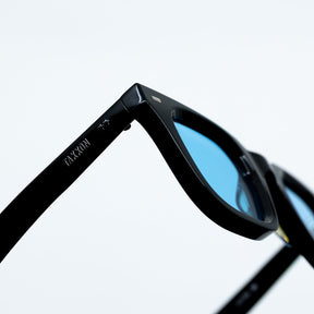 Zid Sunglasses with Black Frame & Light Blue Lens
