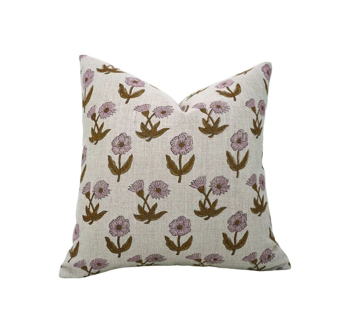 Handcrafted Block Print Boho Thick Linen Pillow Cover- Kirti