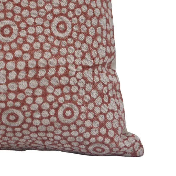 Handmade Floral Design Thick Linen Cushion Cover - Chunri Buti