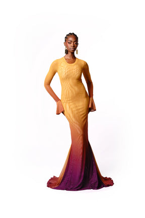 Sol Mermaid Maxi Mesh Dress