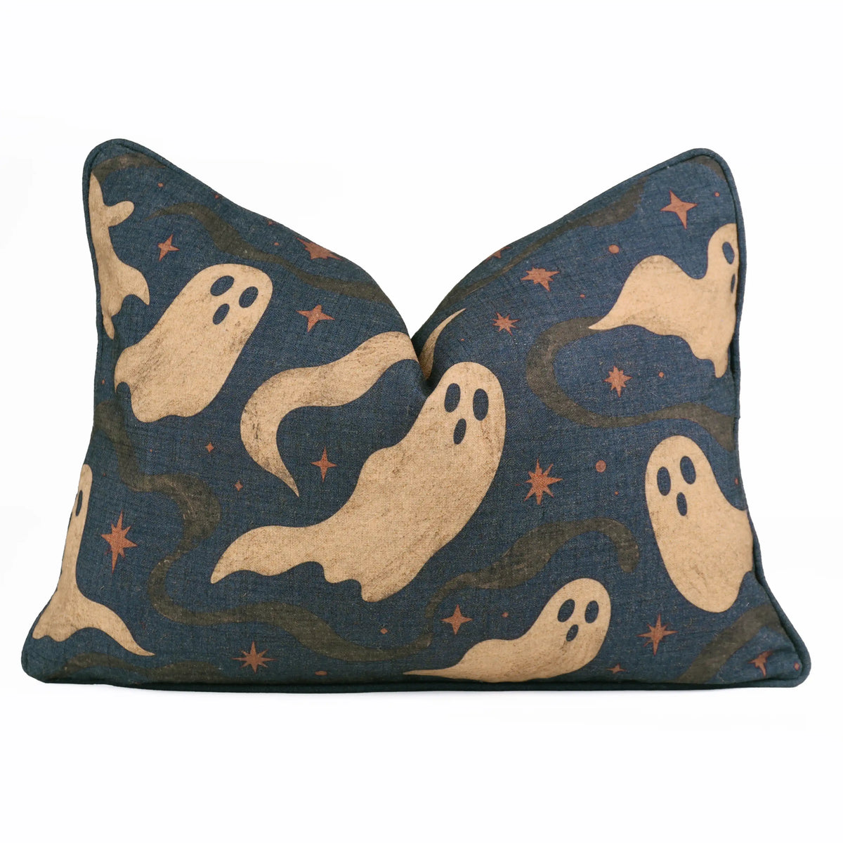 Halloween Spooky Season Linen Lumbar Piping Pillow Cover