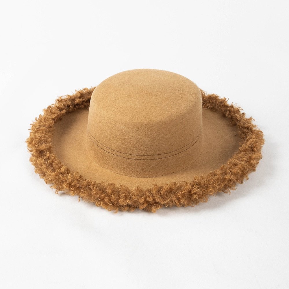 Faux Fur Rim Wool Hat