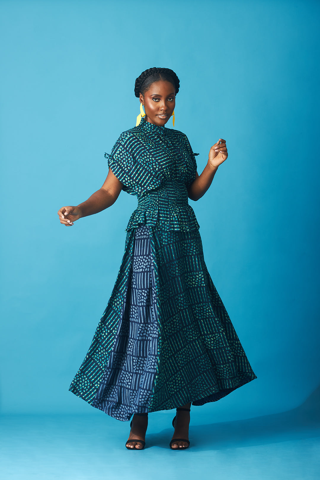 Jelly Indigo Asymmetric skirt