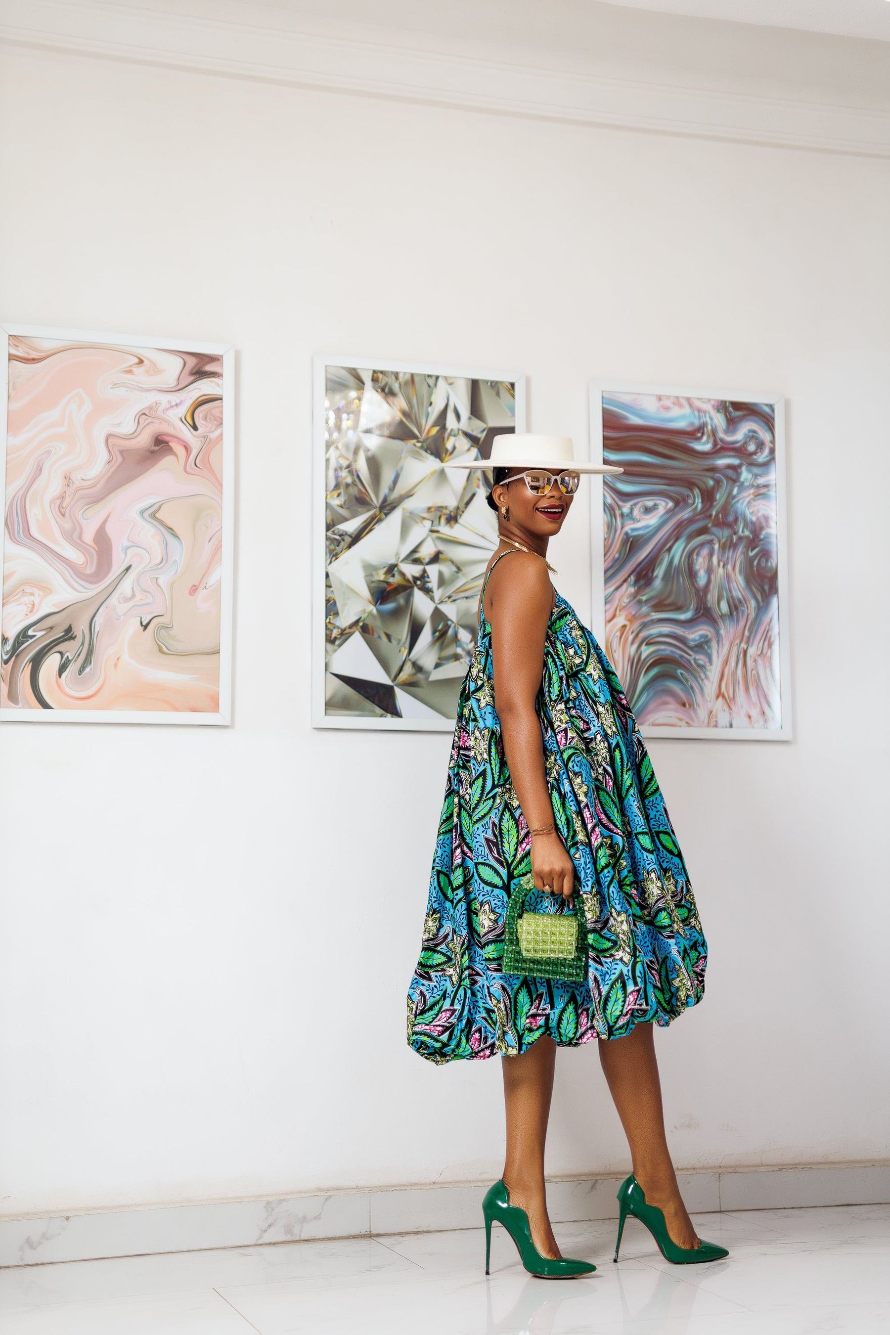 Uziza Puffy Mini Dress