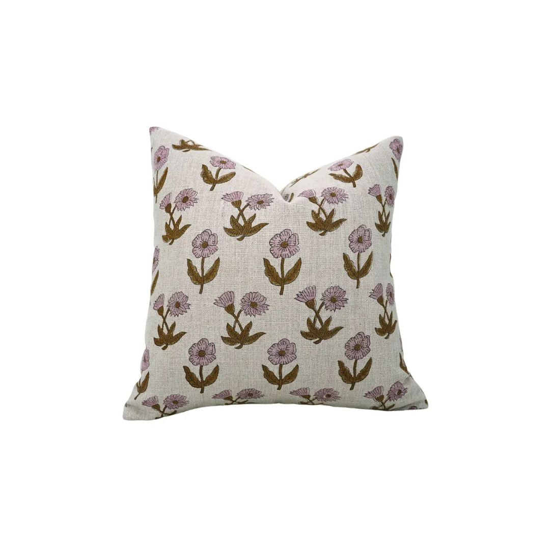 Handcrafted Block Print Boho Thick Linen Pillow Cover- Kirti