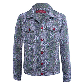 Jacquard denim-style jacket