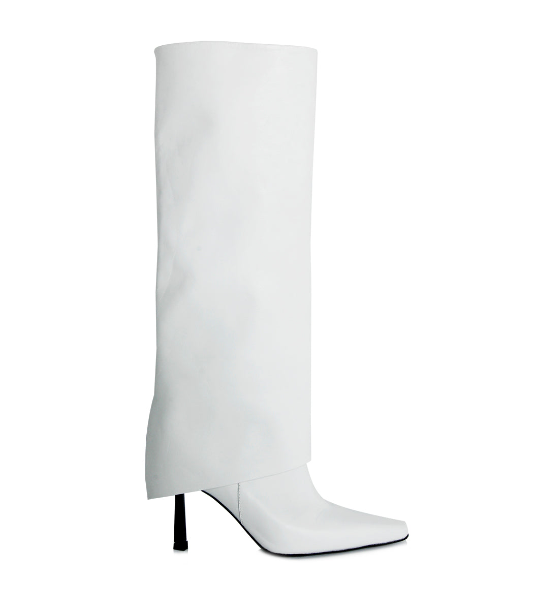 Chic Vegan White High Boots Seint