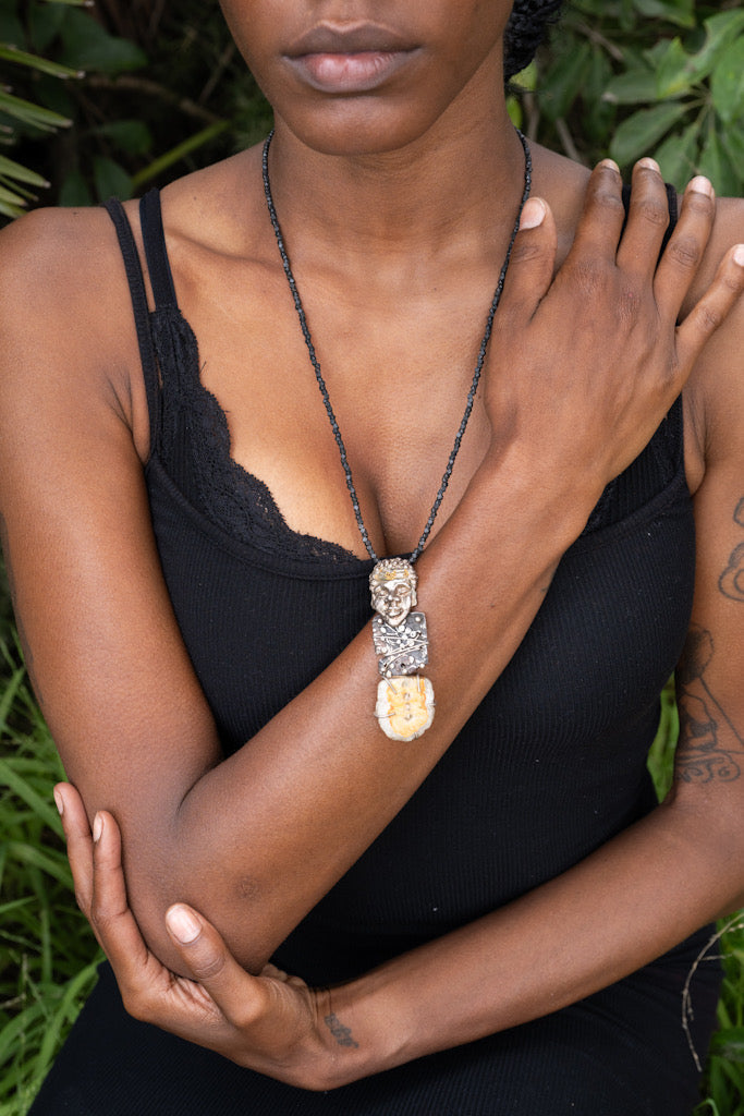 In Golden Solitude Necklace