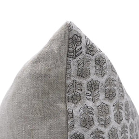 Block Print Thick Linen Boho Décor Cushion Cover- Tulsi Buti