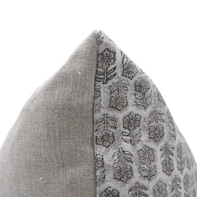 Block Print Thick Linen Boho Décor Cushion Cover- Tulsi Buti