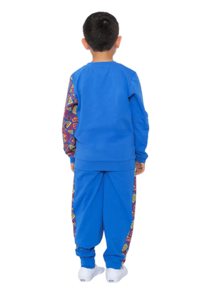 Mixed Up Clothing Boys Sweatshirt and Jogger Set Blue Multicolor