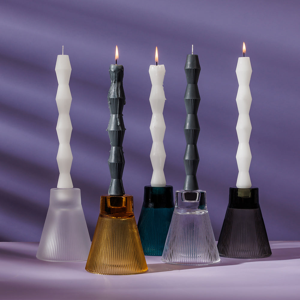 Geometric Pillar Candle (Set of 2)