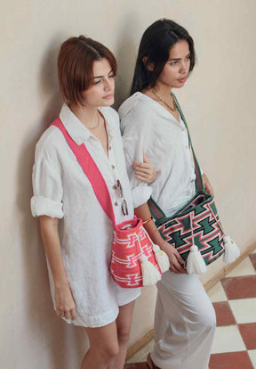 Green Jalia Wayuu Bag