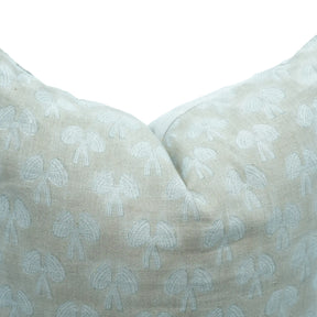Handmade Block Print Pure Linen Throw Pillow Cover - Damru
