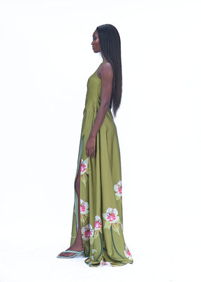 NEVMA DRESS- OLIVE MAGNOLIA