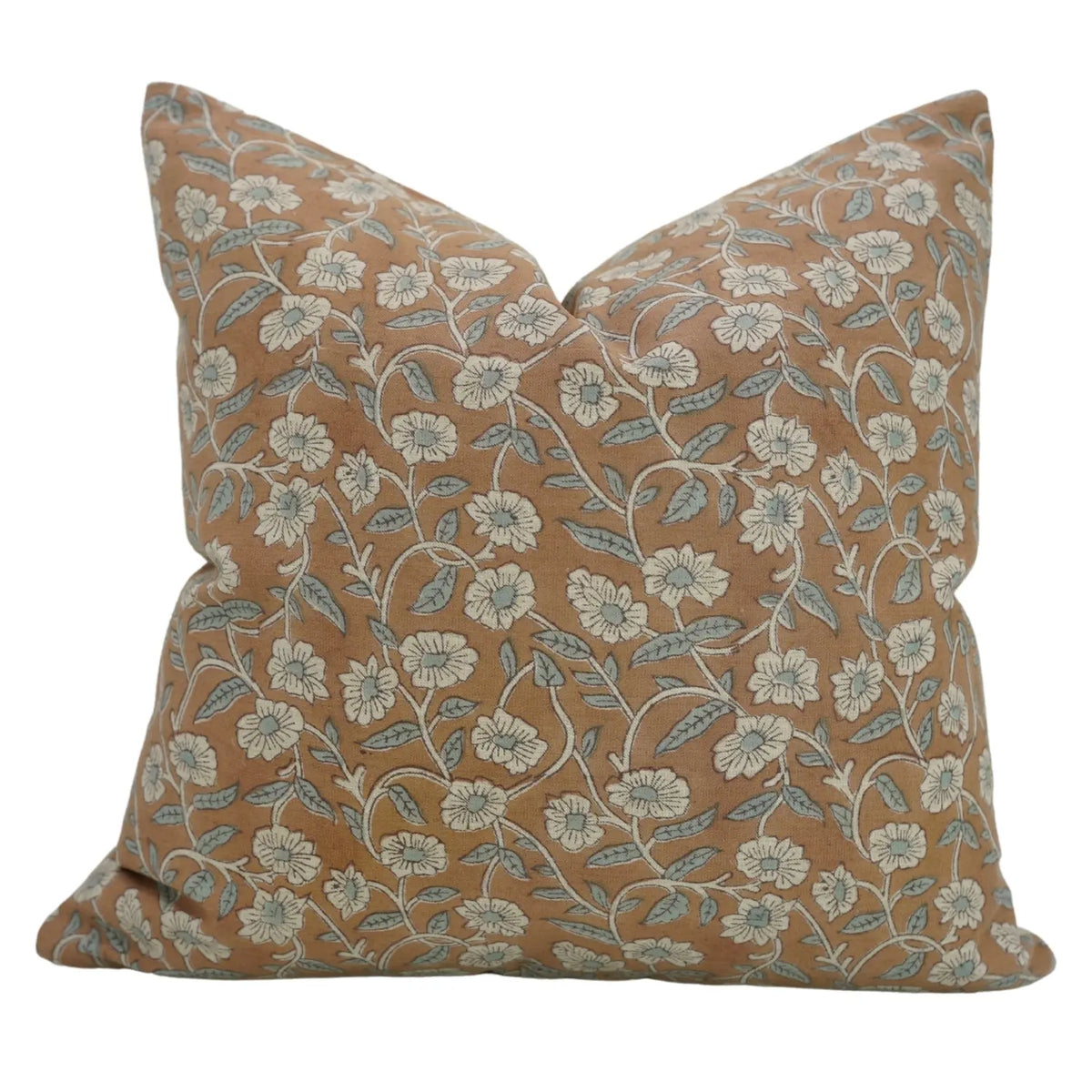 Haridwar Artistic Floral Block Printed Pillow Cover
