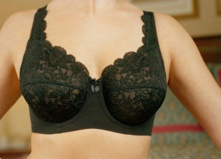 Elila Stretch Lace Full Coverage Underwire Black