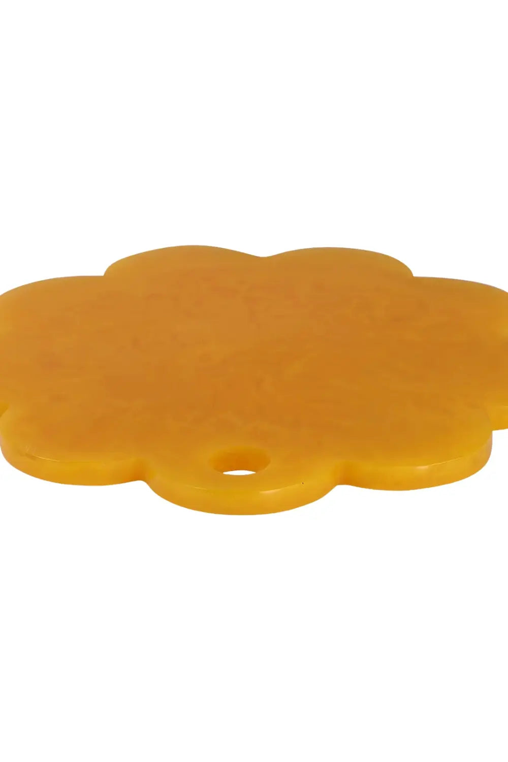 Scallop Resin Cheese Charcuterie Board, Mustard - 9 Inches