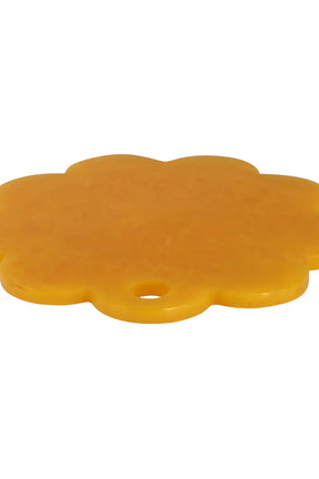 Scallop Resin Cheese Charcuterie Board, Mustard - 9 Inches