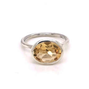 Yellow Citrine Ring