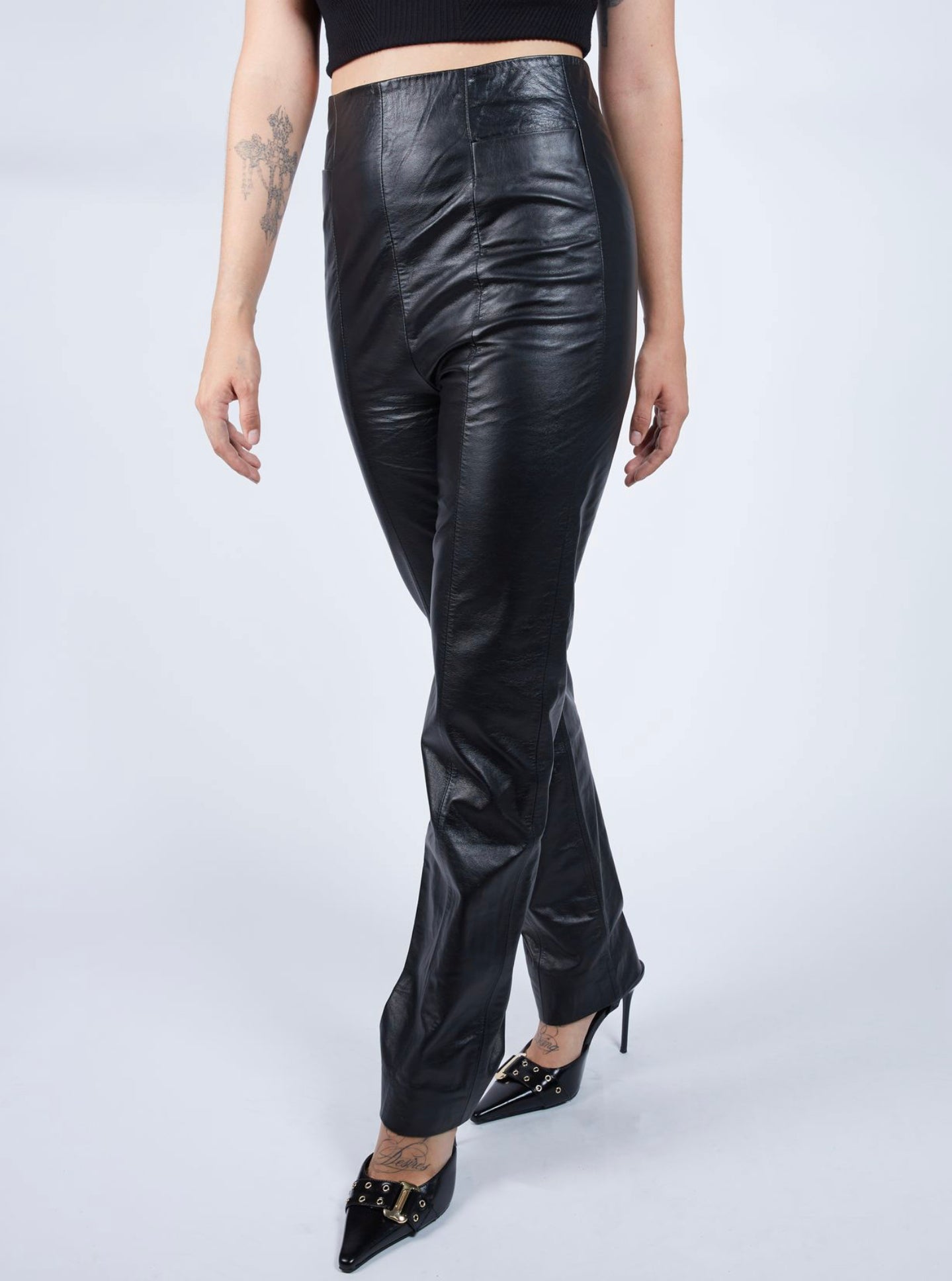 Faux Leather High Waisted Pants