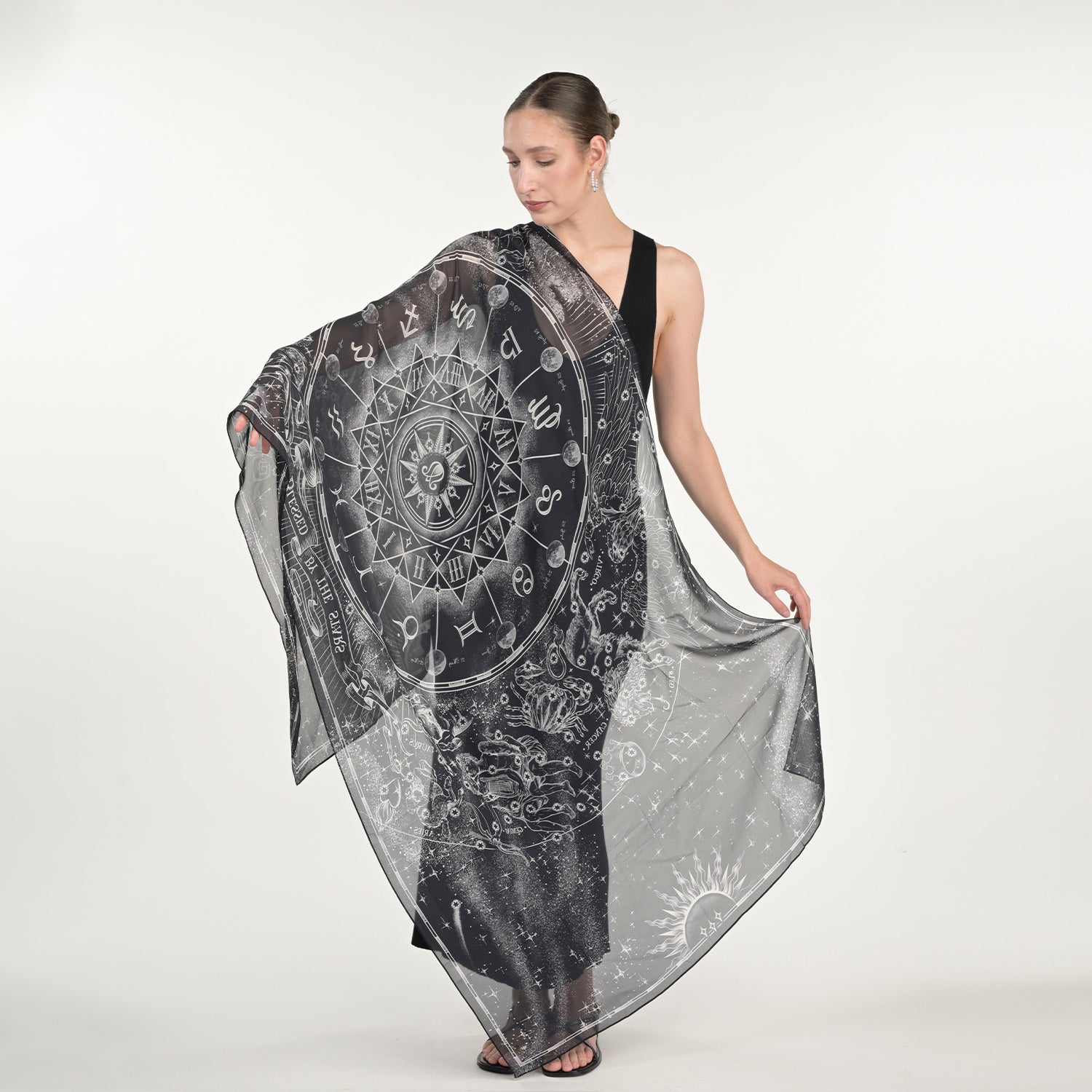 Zodiac Silk Chiffon Scarf