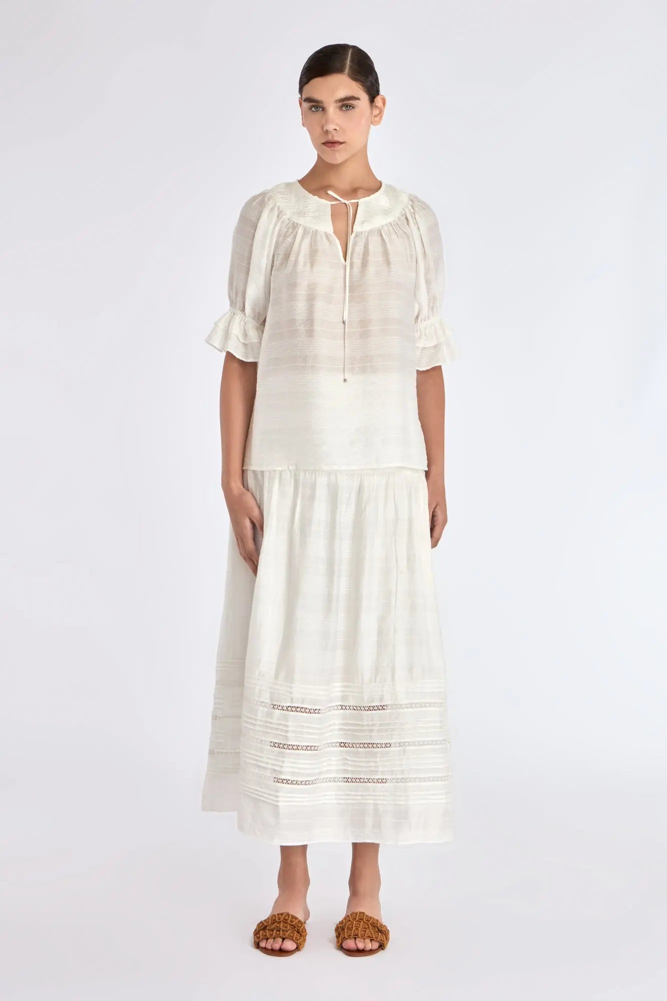 Lauren Split Neck Blouse