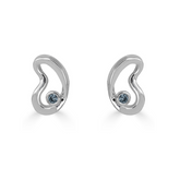 Sahab Birthstone Studs in Silver
