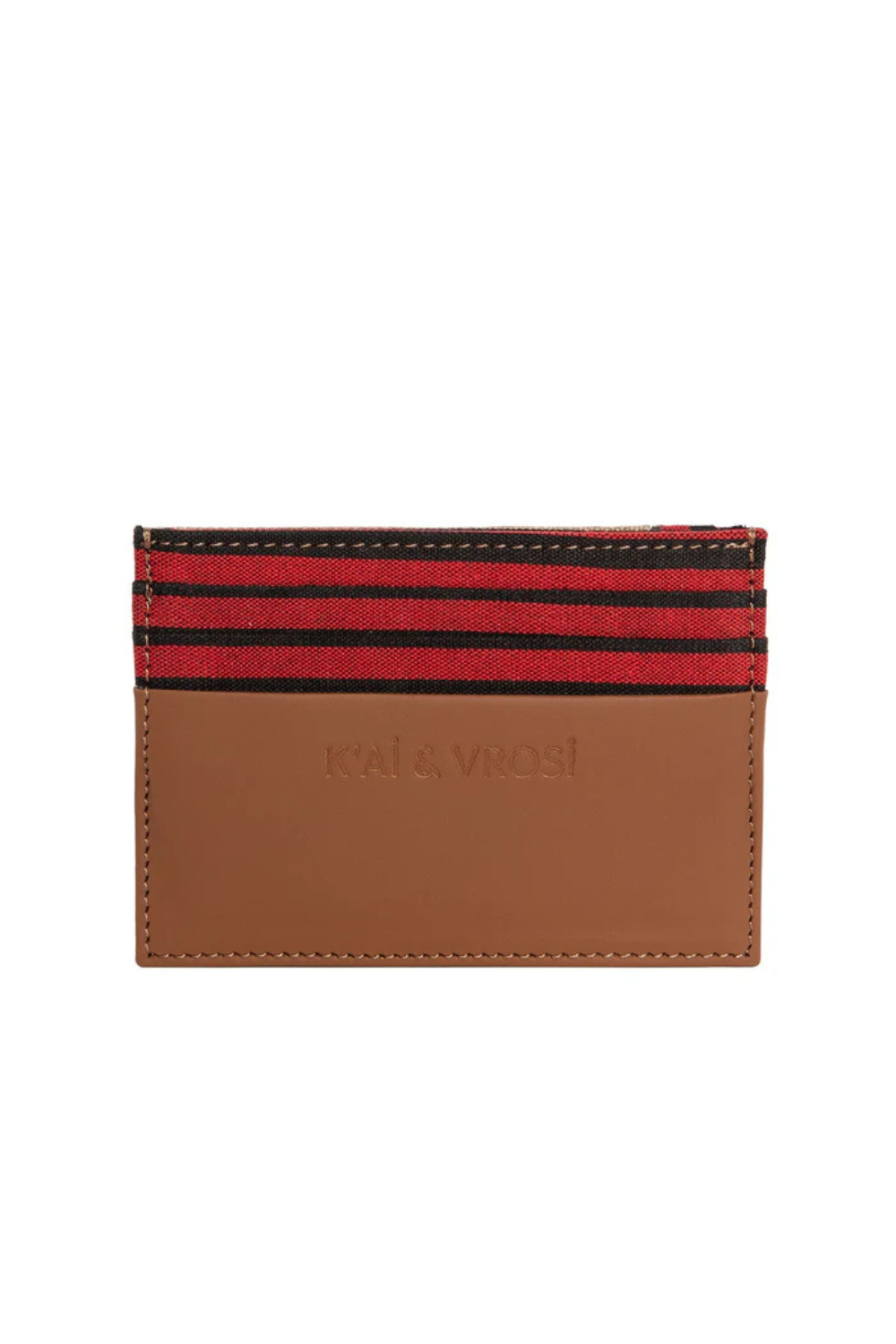 Tobacco Leather Canvas Cardholder