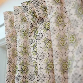 Chakravyu Handcarfted Block Print Boho Linen Curtain