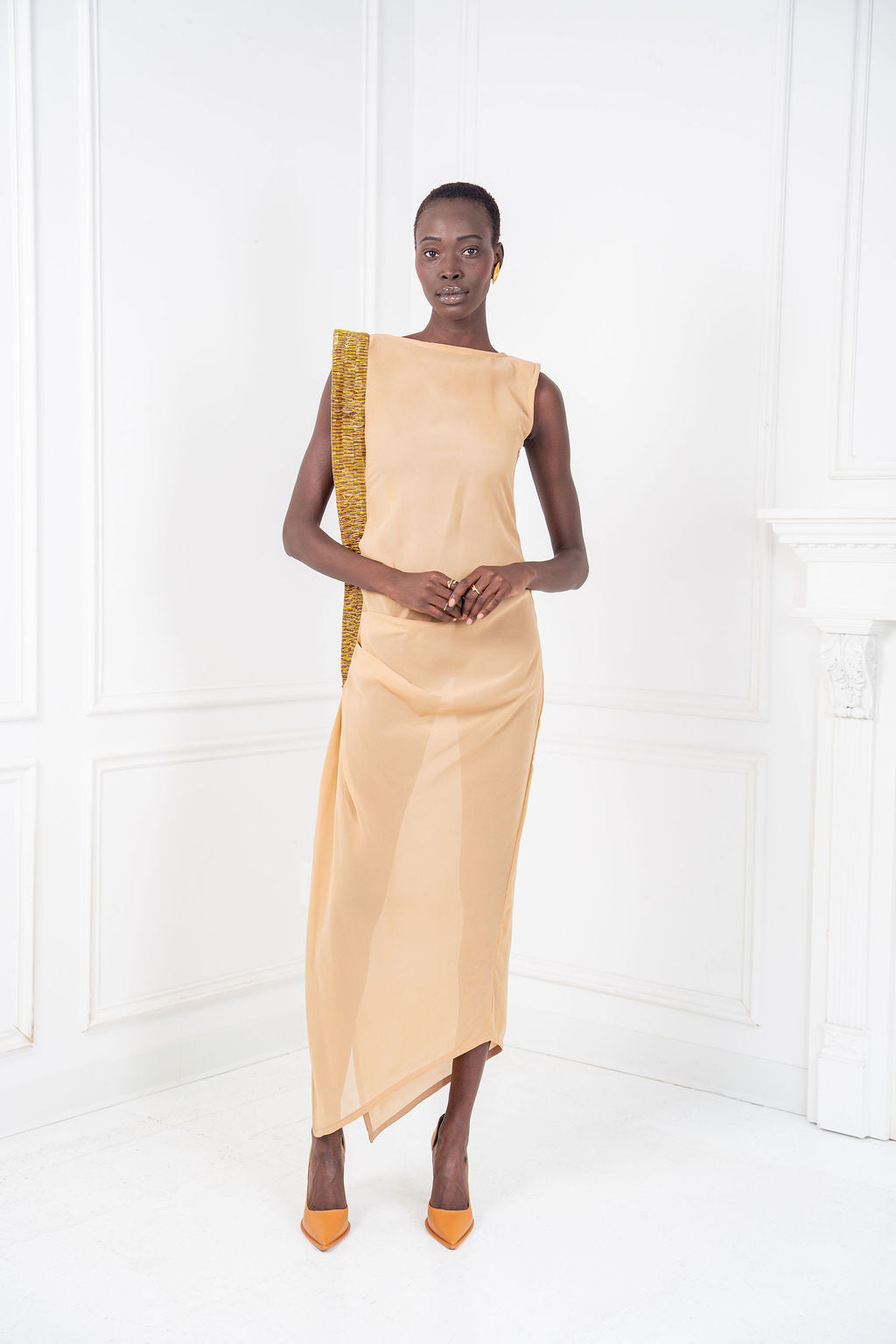 The Aurelia Beaded Silk Chiffon Gown