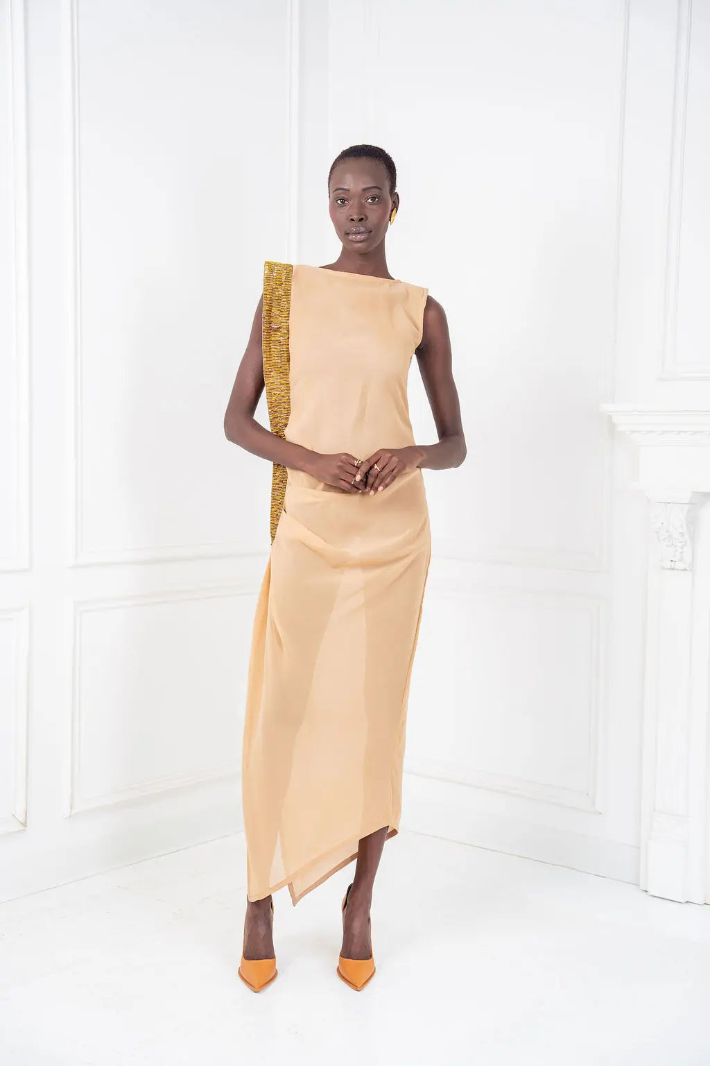 The Aurelia Beaded Silk Chiffon Gown