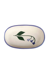 Handmade Ceramic Serving Bowl - Blue Bell , 1.5 X 8 X 4 Inches (set Of 2)