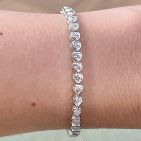 THE “MARIE” HEART BEZEL TENNIS BRACELET