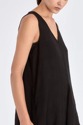 Lenox Godet Dress | Black