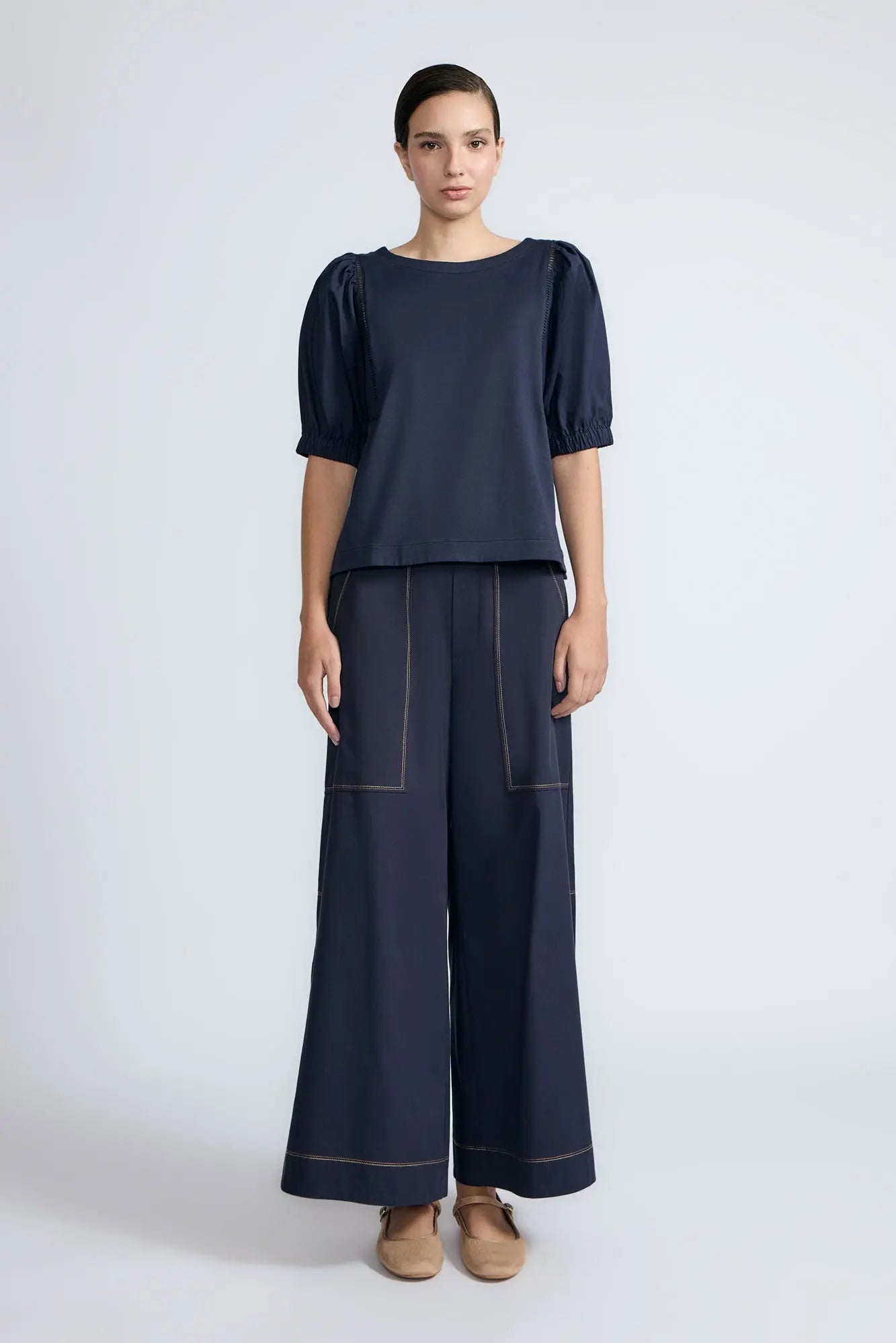 Jamie 3/4 Sleeve Cotton Top