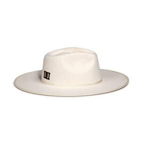 FLAT BRIM HAT - IVORY