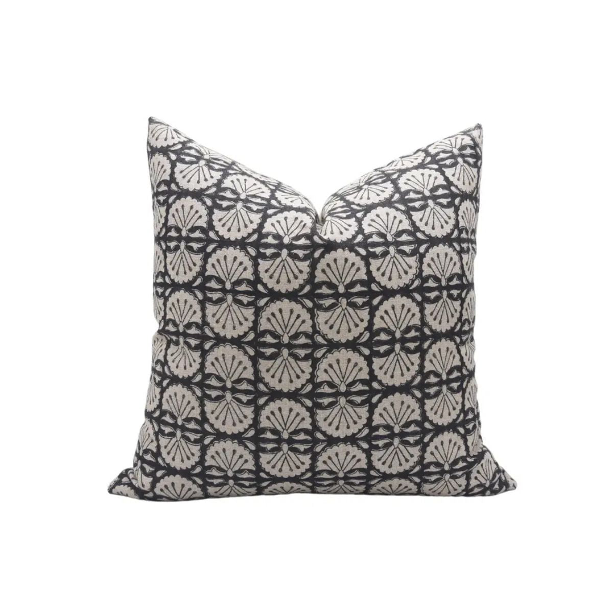 Handmaade Design Block Thick Linen Cushion Cover - Bijhni