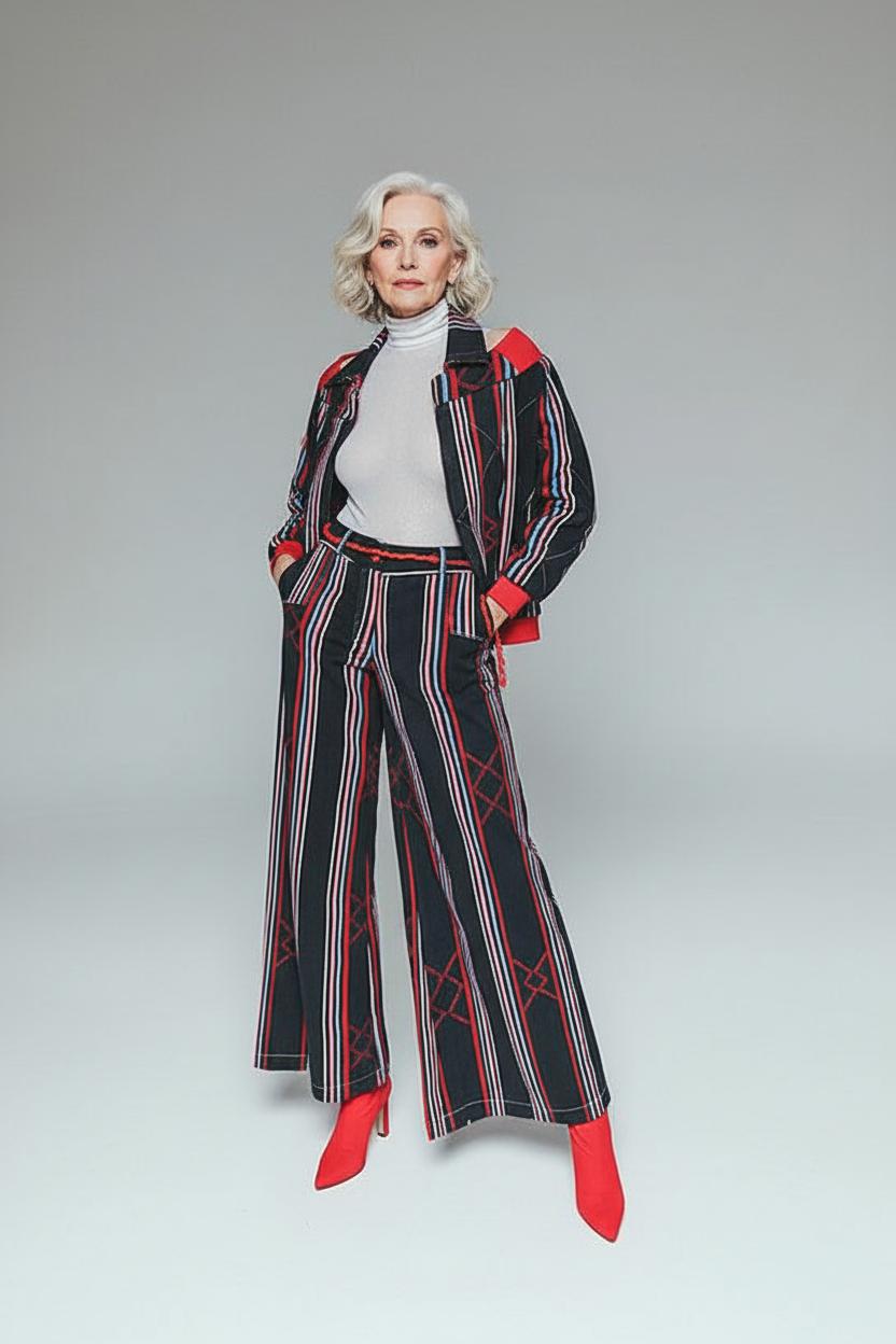 Keys Denim-style Wide-leg Trousers
