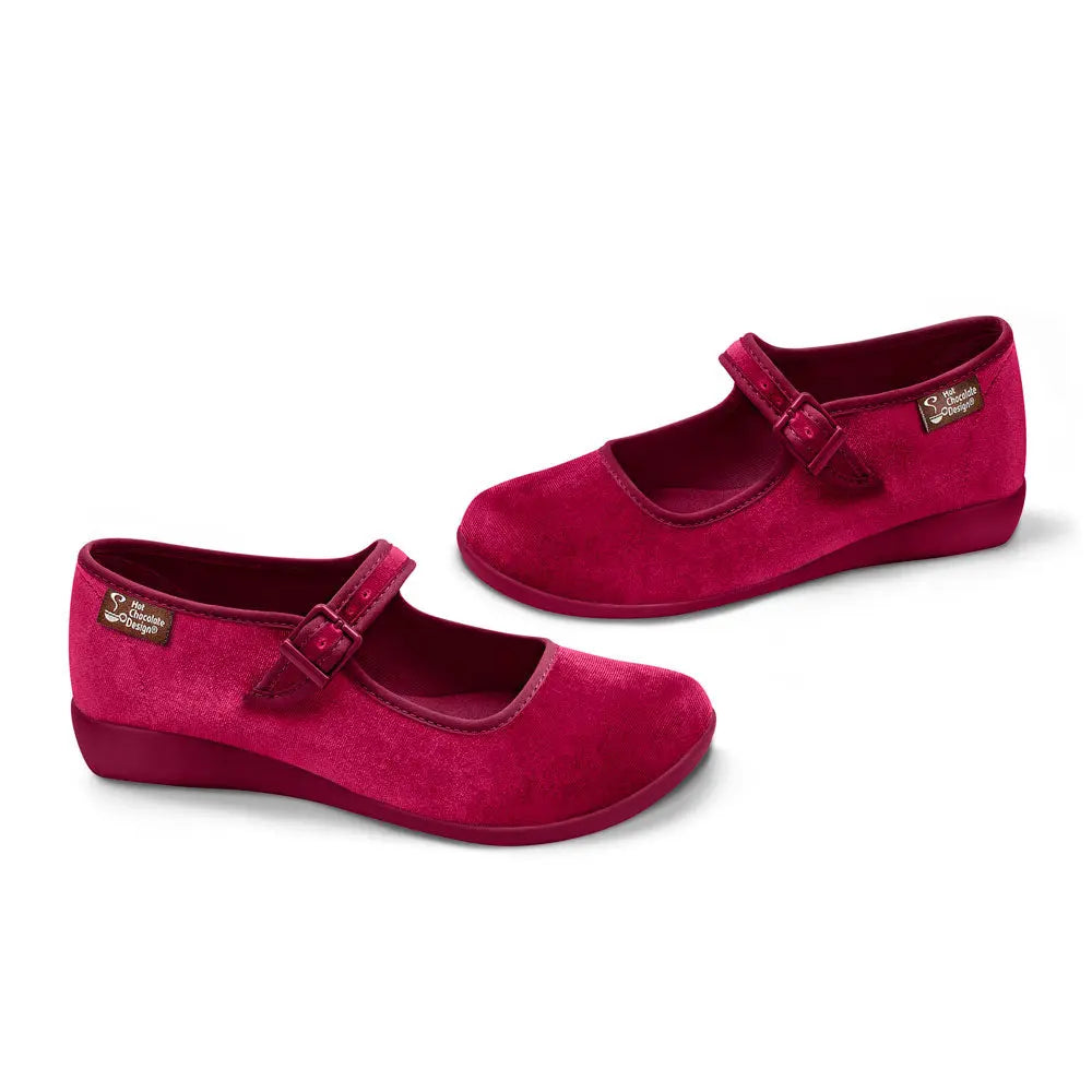 Red-Wine Women's Mary Jane Flats