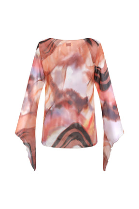 Orilla Top Print Rosa