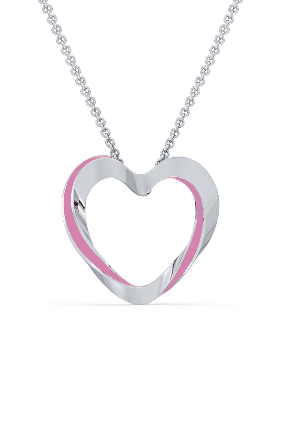 Lilo Color Heart Pendant - Silver