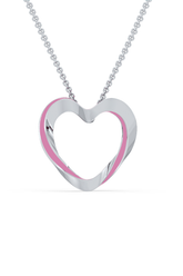 Lilo Color Heart Pendant - Silver