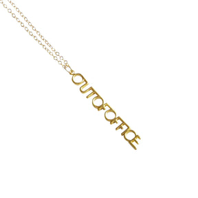 Out Of Office Gold Charm Necklace