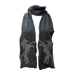 Horse Scarf-Grey