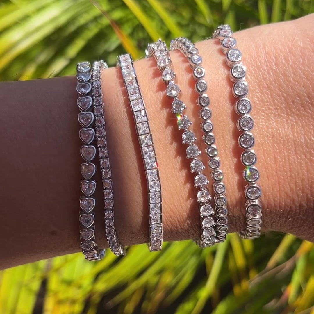 THE “POPPY” 2MM BEZEL TENNIS BRACELET