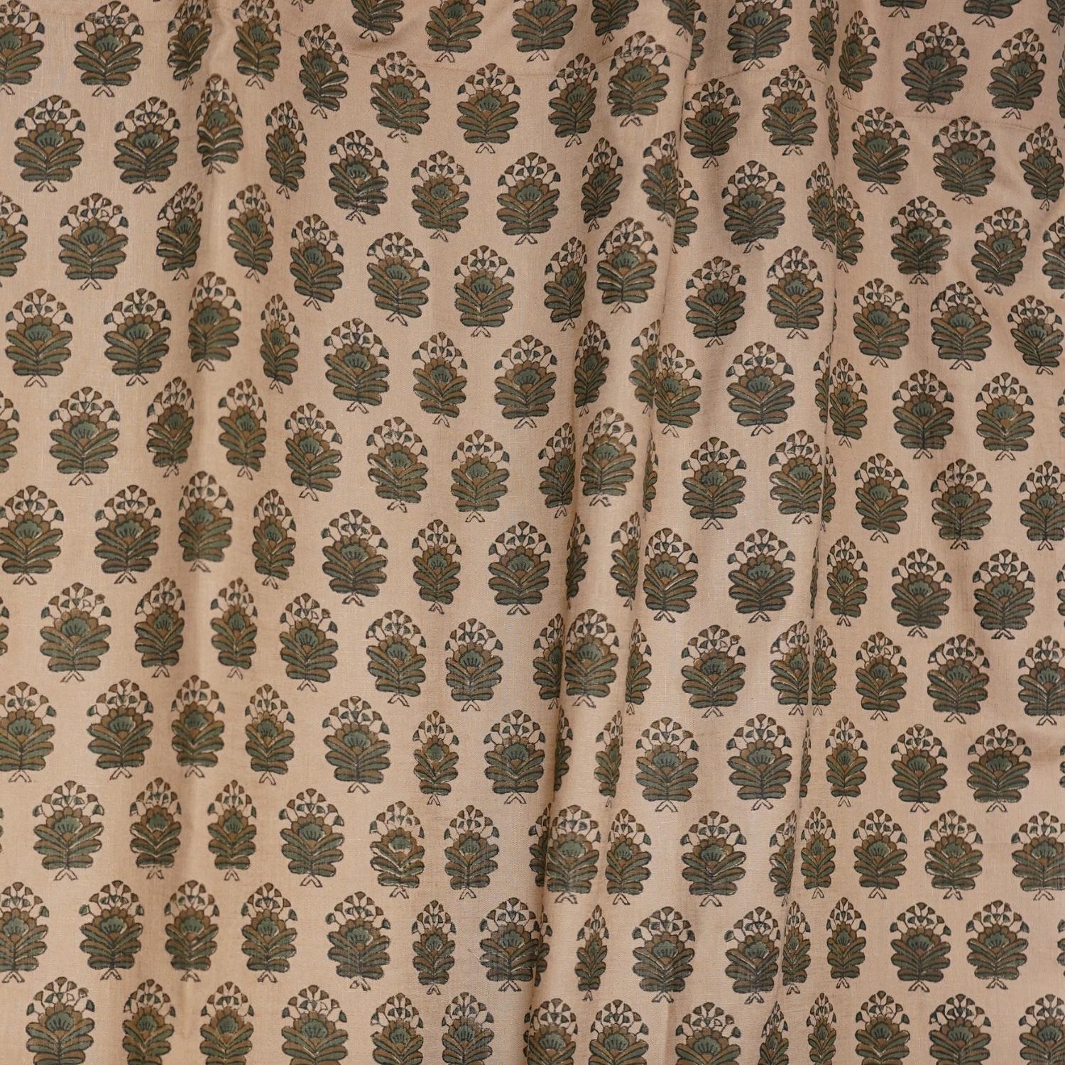 Interior Viscose Colored Linen Ring Curtain - Bheeshma