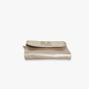 Gold Clutch leather Zen Bag