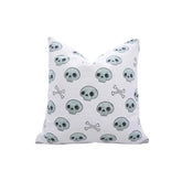 Natural Carved Thick Cotton White Pillow Cover - Skeleton