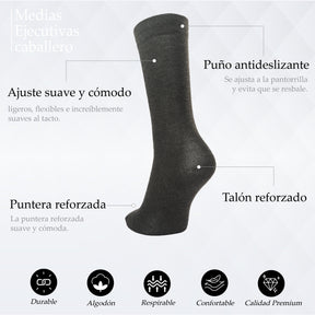 MEDIA EJECUTIVA PUNTA SIN COSTURA UNITARIA